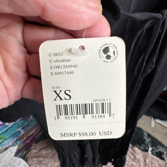 NWT Free People Beach Black Obsidian Boho Sun Seeker Style Dress, XS. - Picture 7 of 12